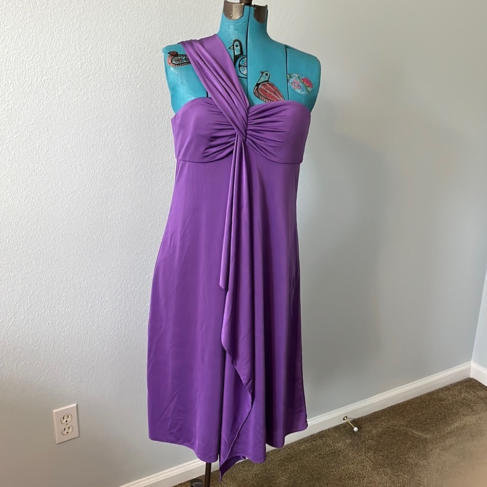 Short purple Adrianna Papell Boutique dress